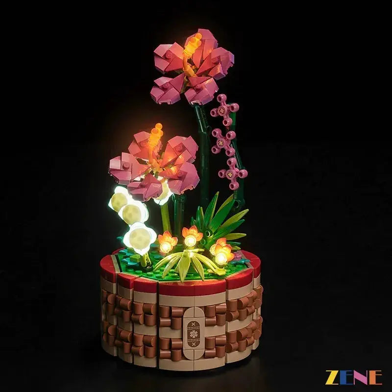 MOC Effortless Install Concealed Wiring LEGO Moana Flowerpot LED - ToylandEU