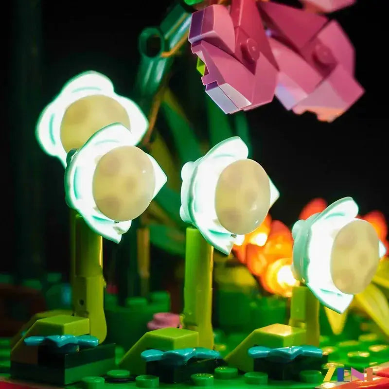 MOC Effortless Install Concealed Wiring LEGO Moana Flowerpot LED - ToylandEU