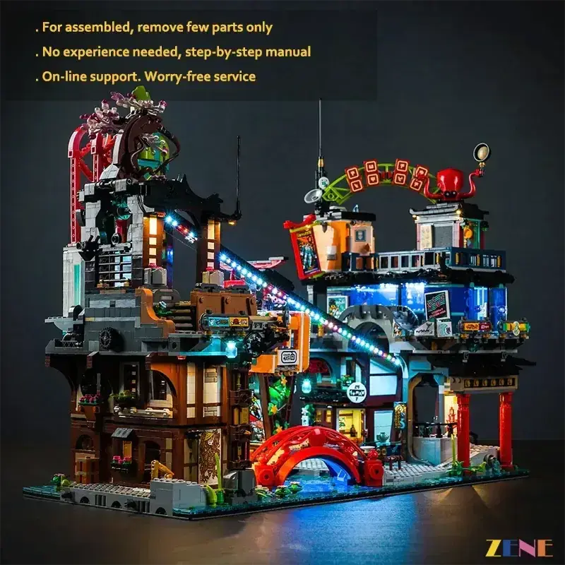 MOC LED Light Kit for LEGO NINJAGO City Markets 71799 Illuminates - ToylandEU