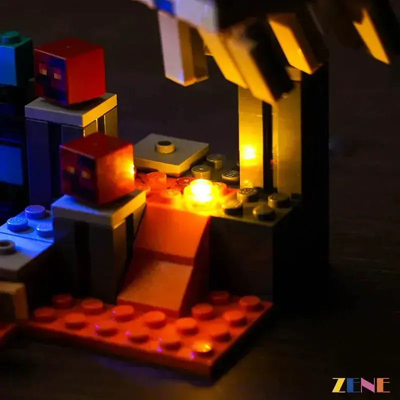MOC Light Kit for LEGO Nether Portal Ambush #21255 - ToylandEU