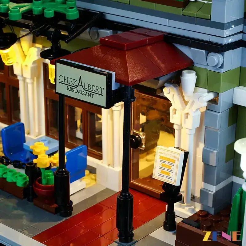 MOC LEGO Parisian Restaurant Light Kit for 10243 With Subtle Illumination - ToylandEU