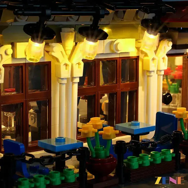 MOC LEGO Parisian Restaurant Light Kit for 10243 With Subtle Illumination - ToylandEU