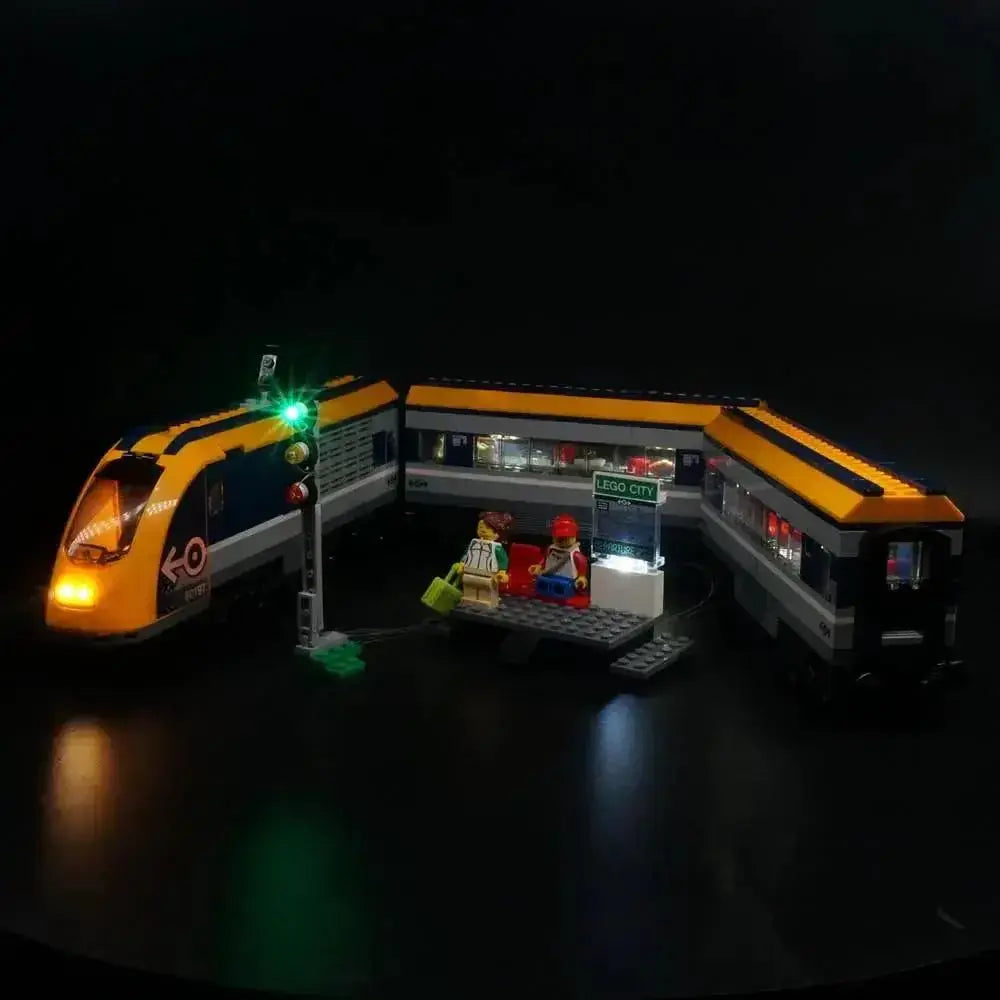 MOC LEGO Passenger Train Lighting Kit for 60197 Sets Realistic Illumination - ToylandEU
