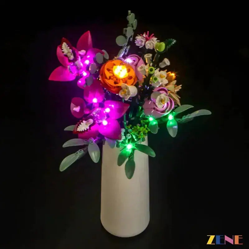 MOC LEGO Light Kit For Pretty Pink Flower Bouquet Easy Setup - ToylandEU