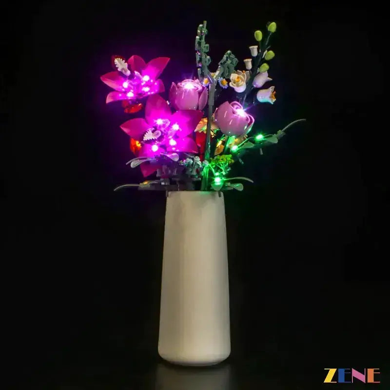 MOC LEGO Light Kit For Pretty Pink Flower Bouquet Easy Setup - ToylandEU