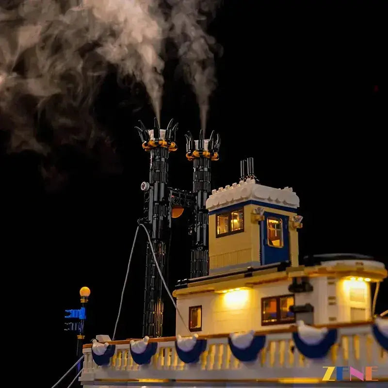 MOC Lego River Steamboat Lighting Kit With Smoke Module - ToylandEU
