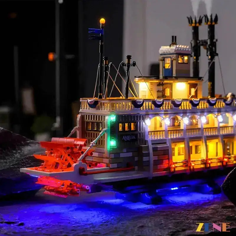 MOC Lego River Steamboat Lighting Kit With Smoke Module - ToylandEU