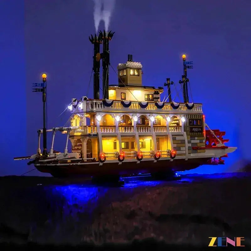 MOC Lego River Steamboat Lighting Kit With Smoke Module - ToylandEU