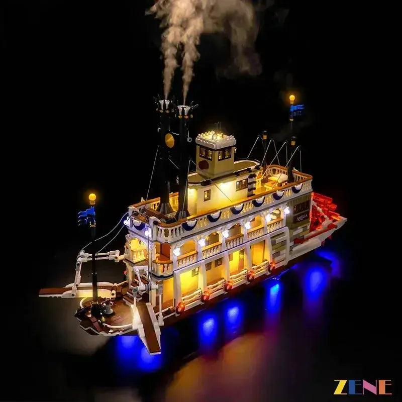 MOC Lego River Steamboat Lighting Kit With Smoke Module - ToylandEU