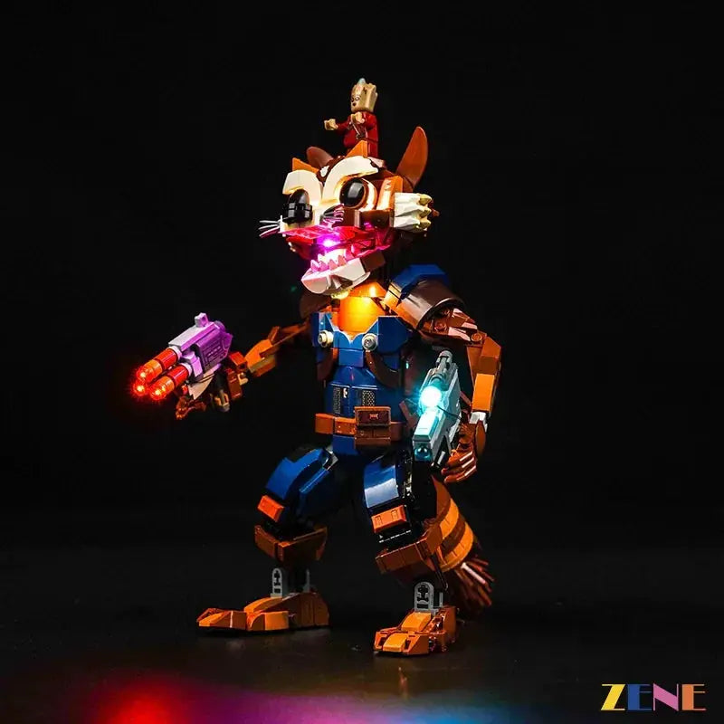 MOC Led Light Kit for Lego Rocket Baby Groot 76282 Glow - ToylandEU