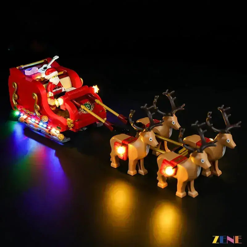 MOC LEGO Santa Sleigh Light Kit for Reindeer 40499 Bright LEDs - ToylandEU