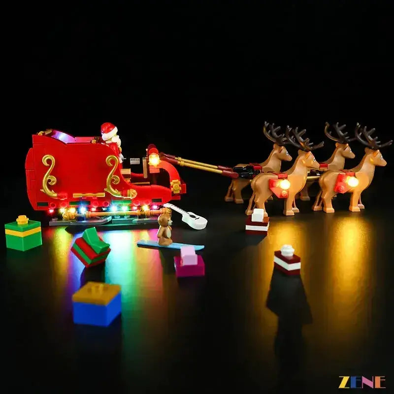 MOC LEGO Santa Sleigh Light Kit for Reindeer 40499 Bright LEDs - ToylandEU