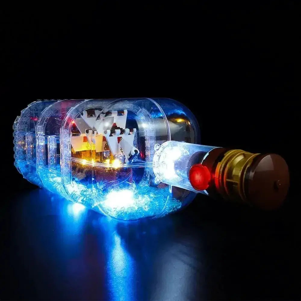 MOC LEGO Light Kit Ship In A Bottle Brightens Builds Easily - ToylandEU