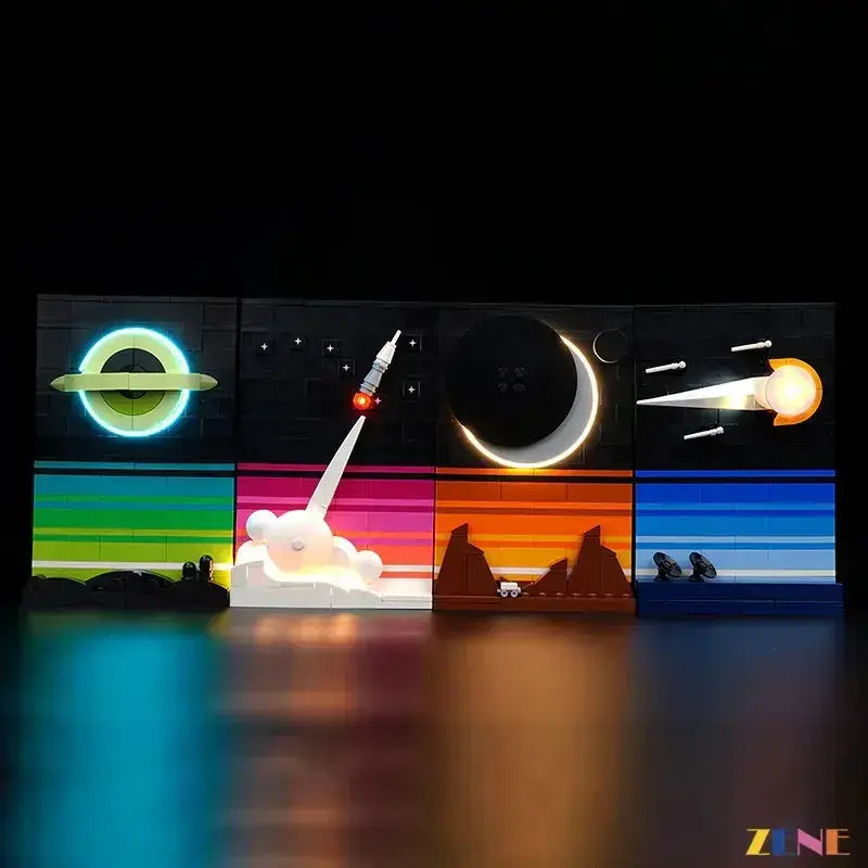 MOC LEGO Light Kit Tales Of The Space Age 21340 Illuminated - ToylandEU