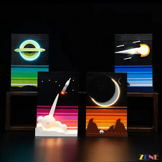MOC LEGO Light Kit Tales Of The Space Age 21340 Illuminated - ToylandEU
