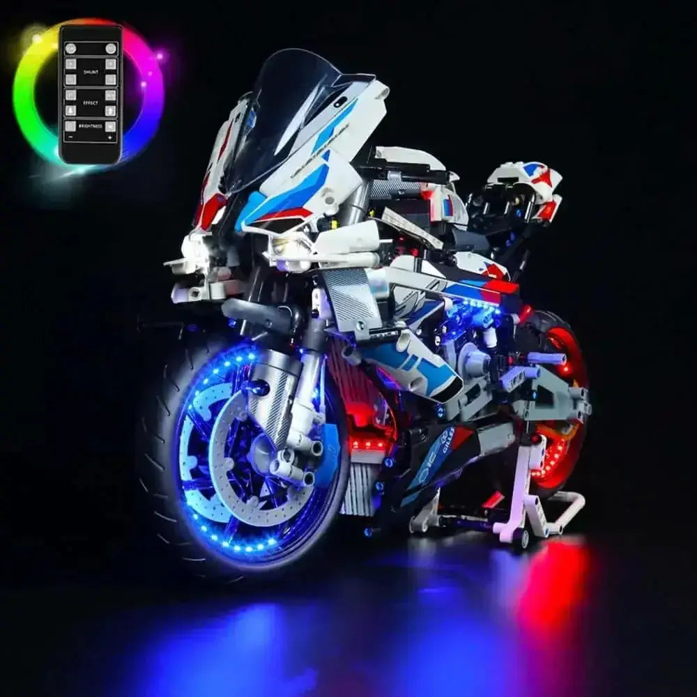 MOC LEGO Technic Motorcycle M1000 Light Kit for Enhanced Display - ToylandEU
