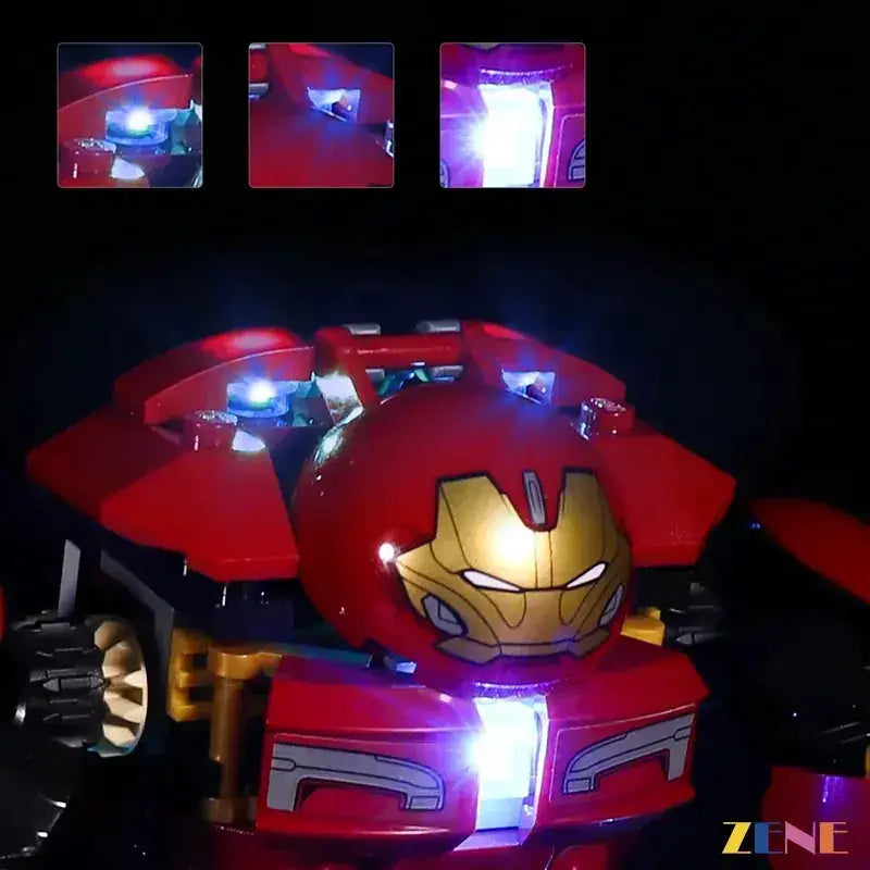 MOC LEGO Hulkbuster Lighting Kit For 76104 With Easy Install - ToylandEU