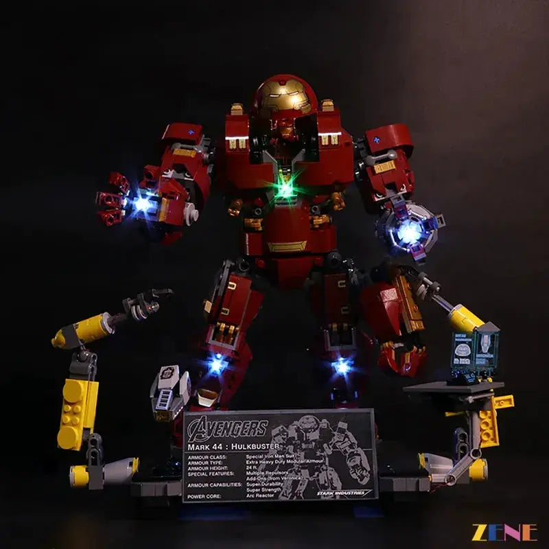 MOC Lego Hulkbuster Light Kit Easy Install Concealed Wiring - ToylandEU