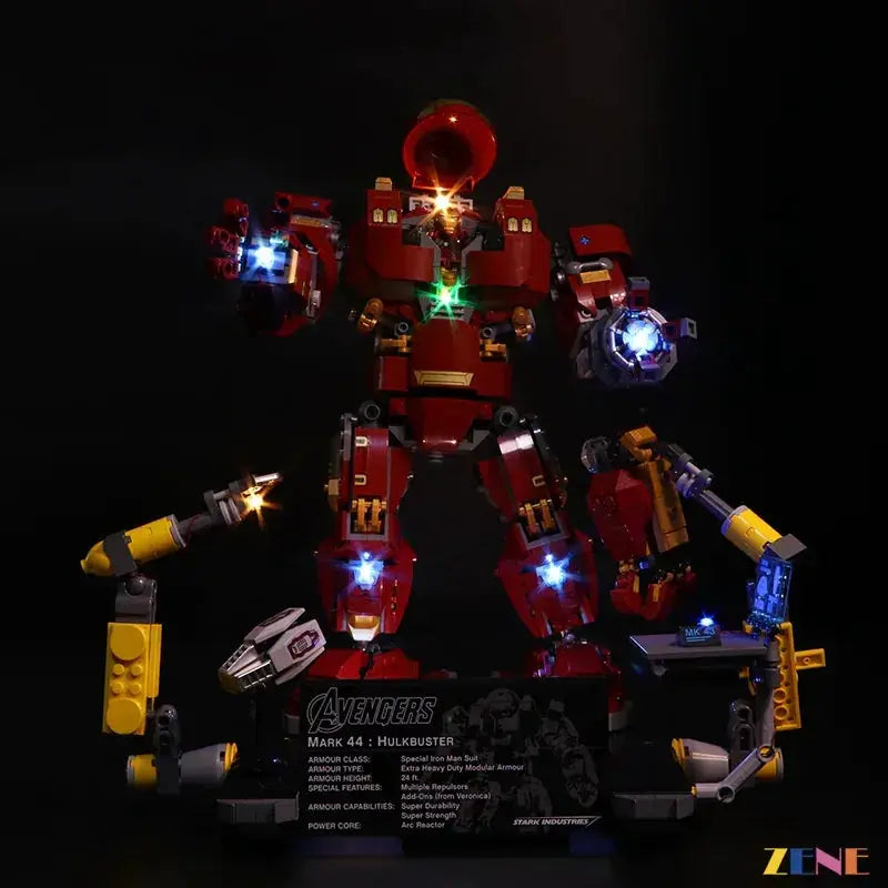 MOC Lego Hulkbuster Light Kit Easy Install Concealed Wiring - ToylandEU