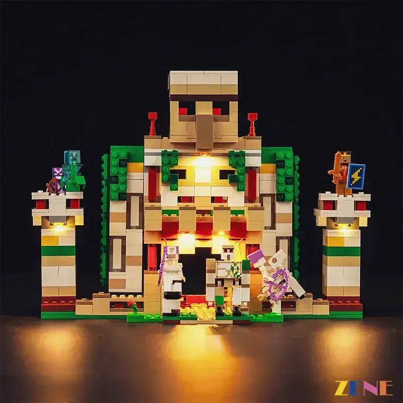 MOC Lego Iron Golem Fortress Light Kit With Warm Glow Effect - ToylandEU