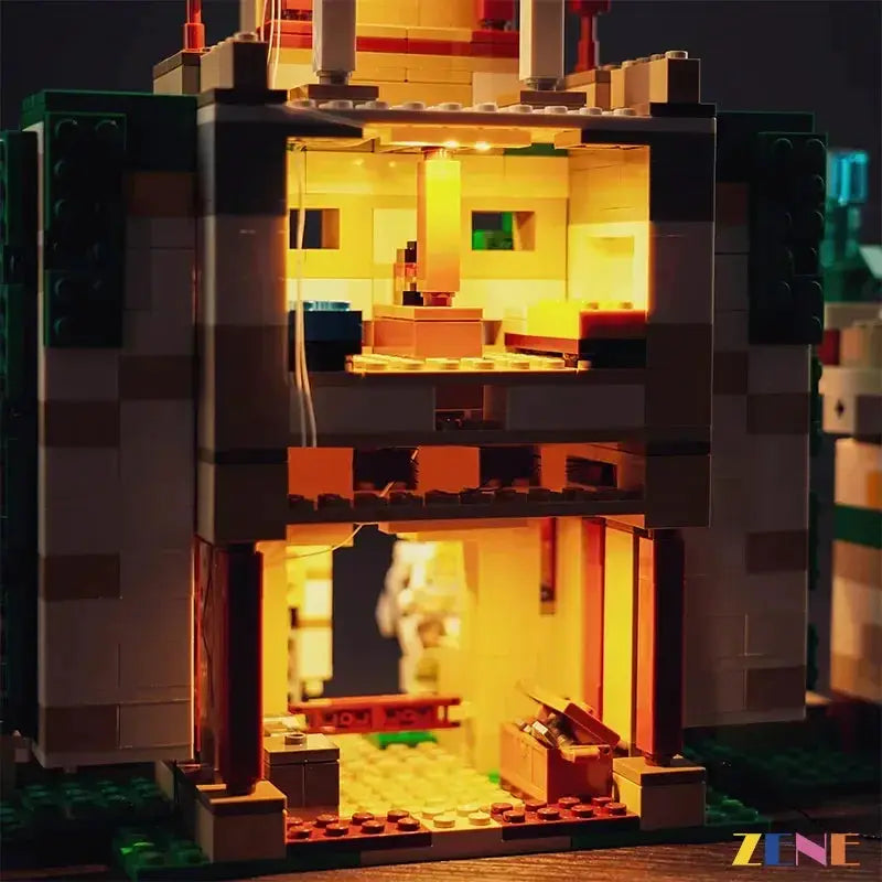 MOC Lego Iron Golem Fortress Light Kit With Warm Glow Effect - ToylandEU