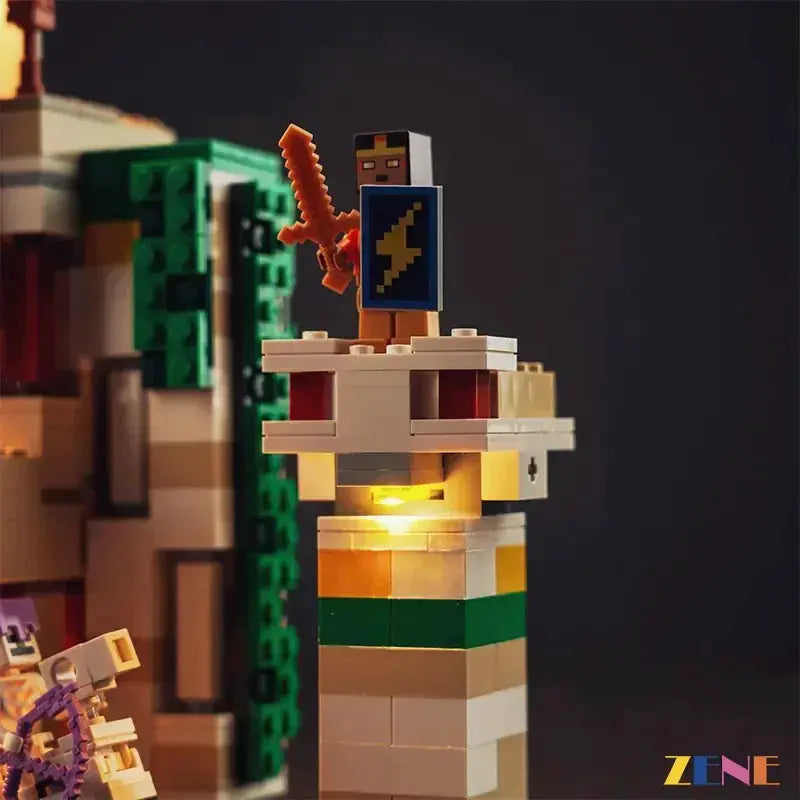 MOC Lego Iron Golem Fortress Light Kit With Warm Glow Effect - ToylandEU