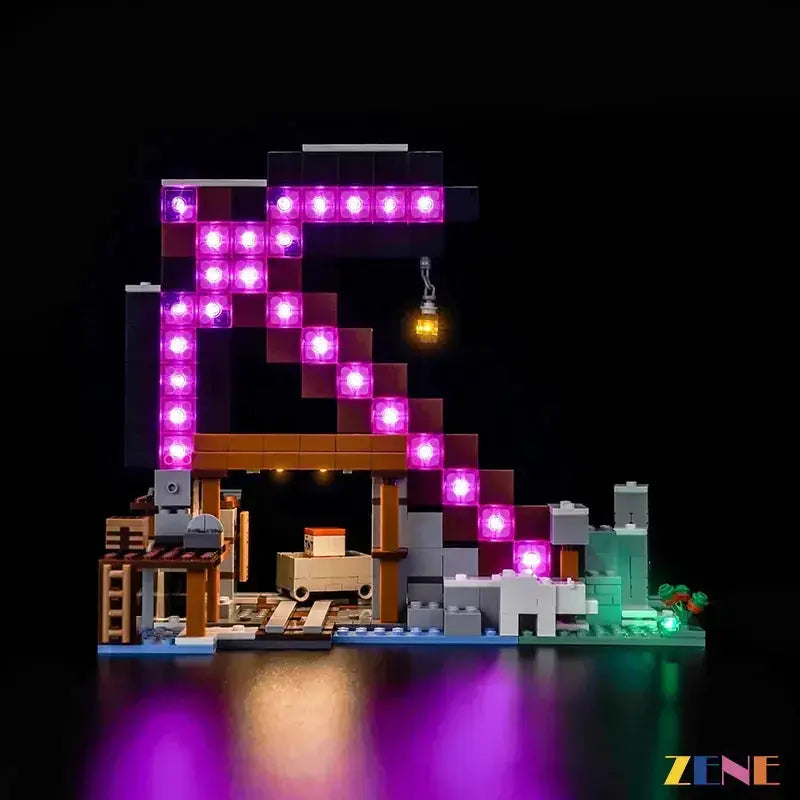 MOC LEGO Minecraft Night Light Kit For The Pickaxe Mine 21277 - ToylandEU