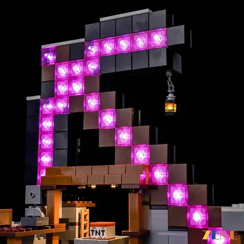 MOC LEGO Minecraft Night Light Kit For The Pickaxe Mine 21277 - ToylandEU