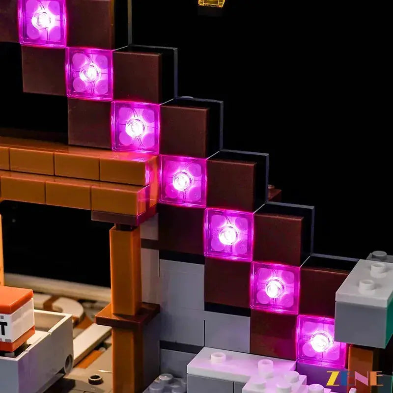 MOC LEGO Minecraft Night Light Kit For The Pickaxe Mine 21277 - ToylandEU