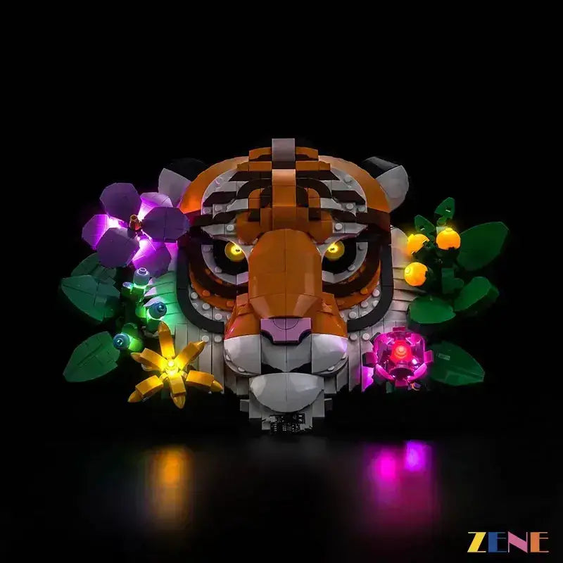 MOC Lego Tiger Light Kit Enhances Details With LED Glow - ToylandEU