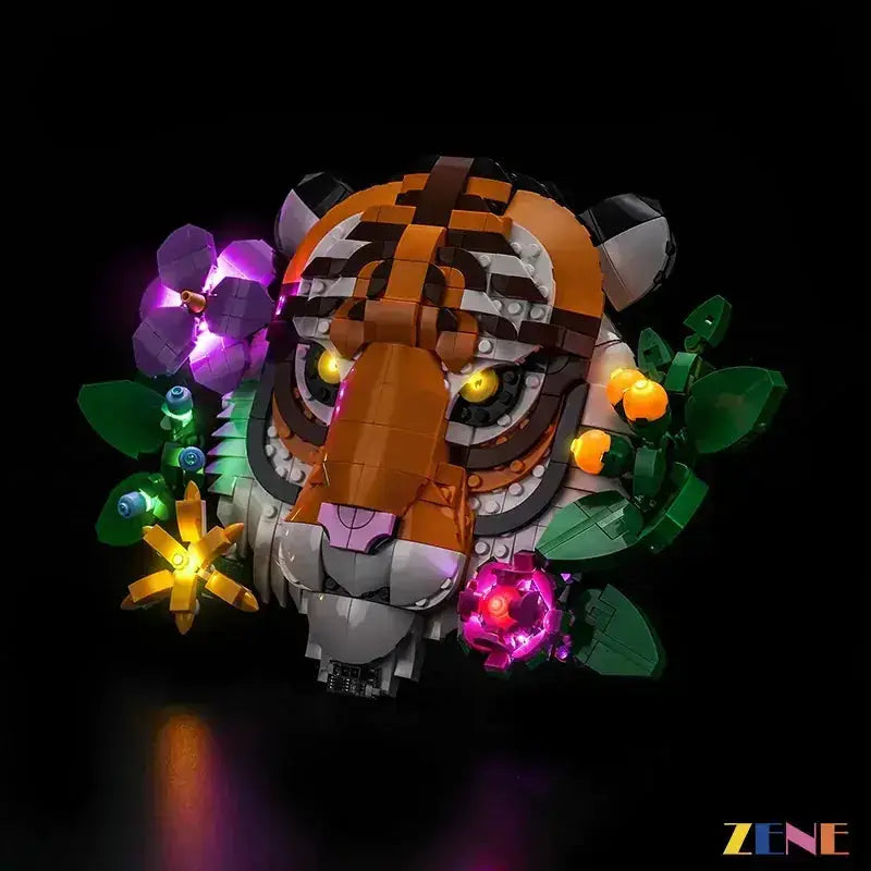 MOC Lego Tiger Light Kit Enhances Details With LED Glow - ToylandEU