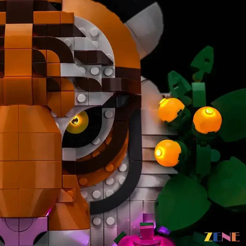 MOC Lego Tiger Light Kit Enhances Details With LED Glow - ToylandEU
