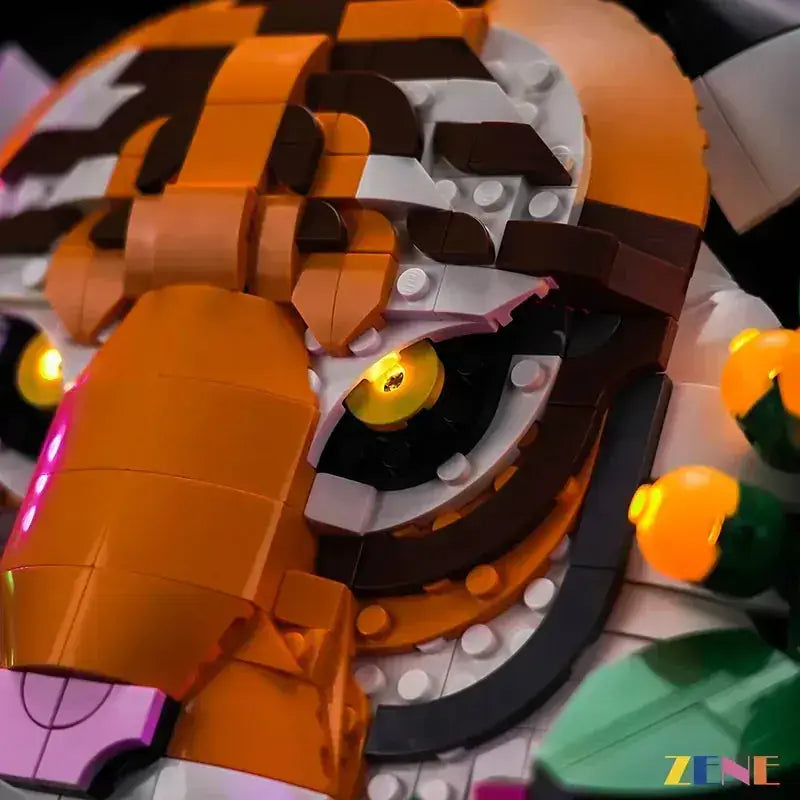 MOC Lego Tiger Light Kit Enhances Details With LED Glow - ToylandEU
