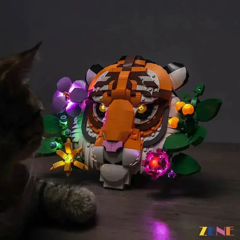 MOC Lego Tiger Light Kit Enhances Details With LED Glow - ToylandEU