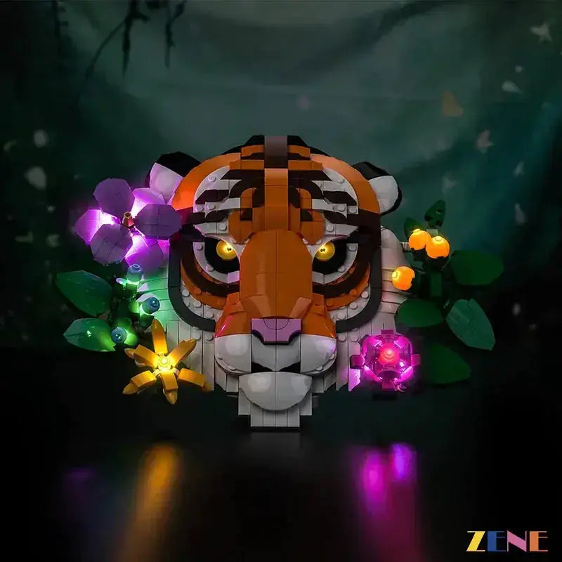 MOC Lego Tiger Light Kit Enhances Details With LED Glow - ToylandEU