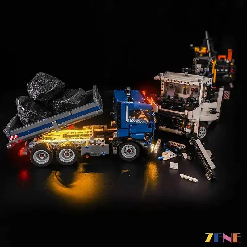 MOC LEGO Tipping Dump Truck Lighting Kit 42203 Realistic Headlights - ToylandEU