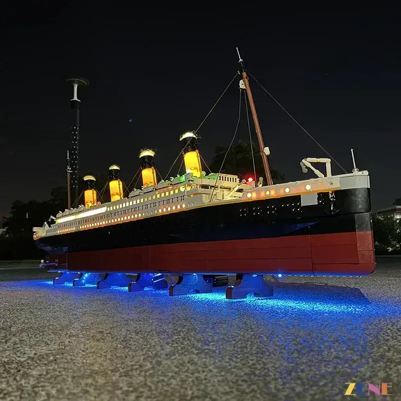 MOC LEGO Titanic LED Light Kit for 10294 Ice Blue Version - ToylandEU