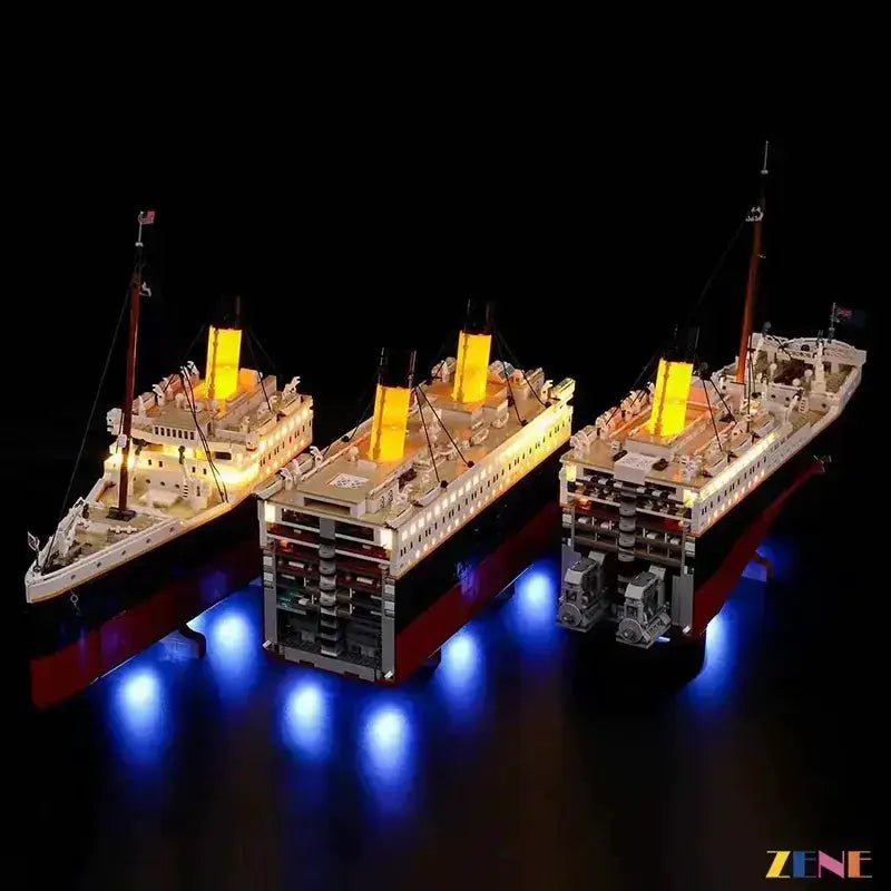 MOC LEGO Titanic LED Light Kit for 10294 Ice Blue Version - ToylandEU