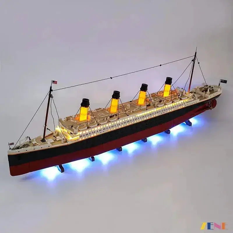 MOC LEGO Titanic LED Light Kit for 10294 Ice Blue Version - ToylandEU