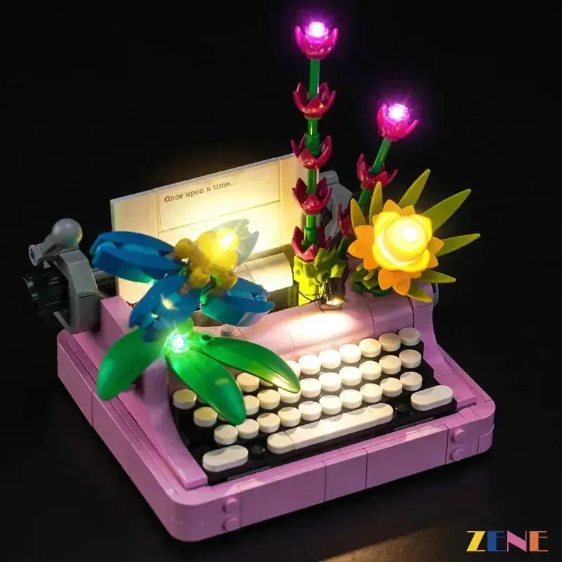 MOC Lego Typewriter Light Kit With Flowers 31169 Easy Install - ToylandEU