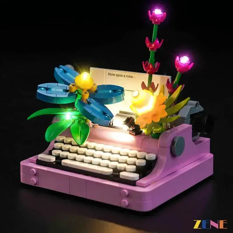MOC Lego Typewriter Light Kit With Flowers 31169 Easy Install - ToylandEU