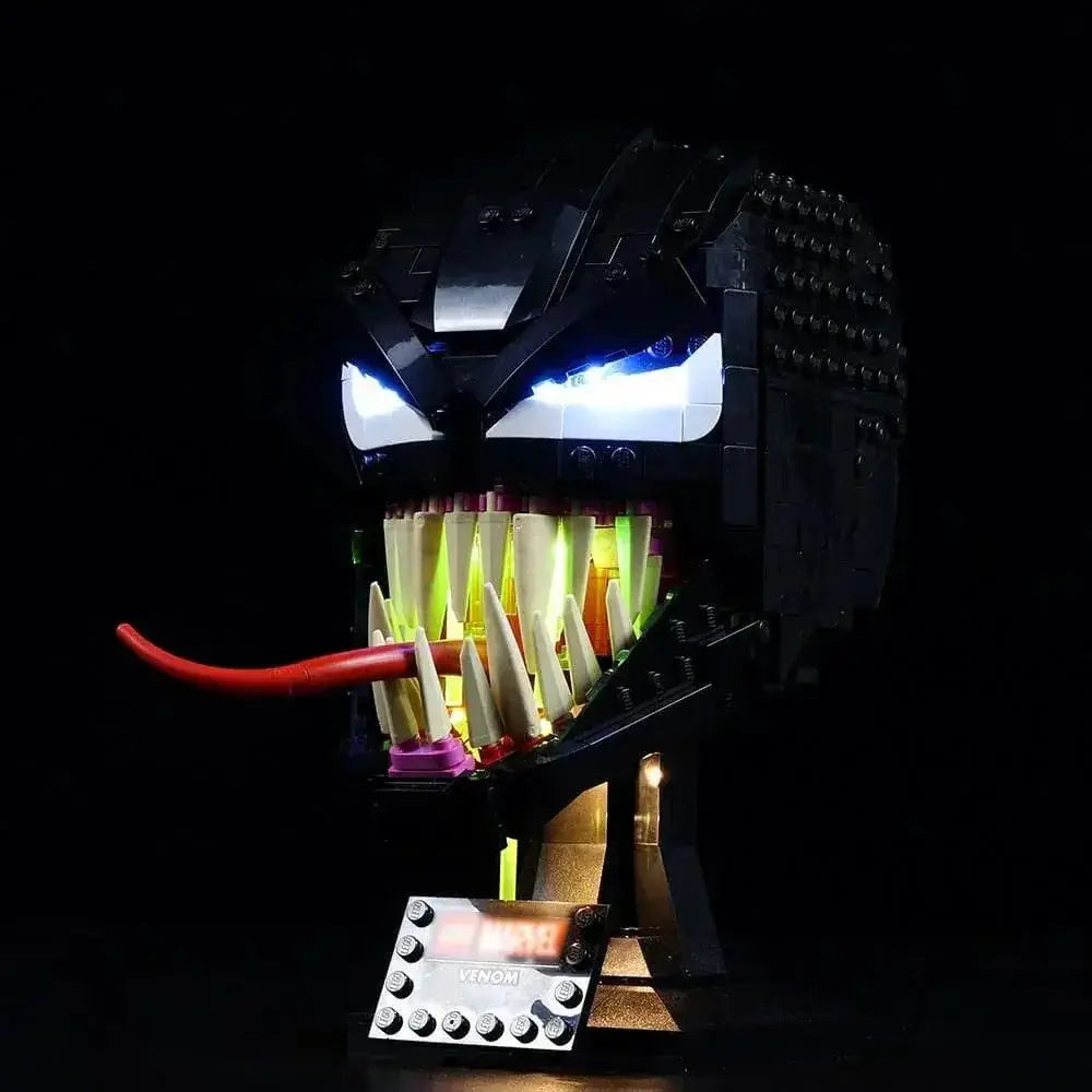 MOC LEGO Venom Mask Light Kit 76187 Illuminates Display - ToylandEU