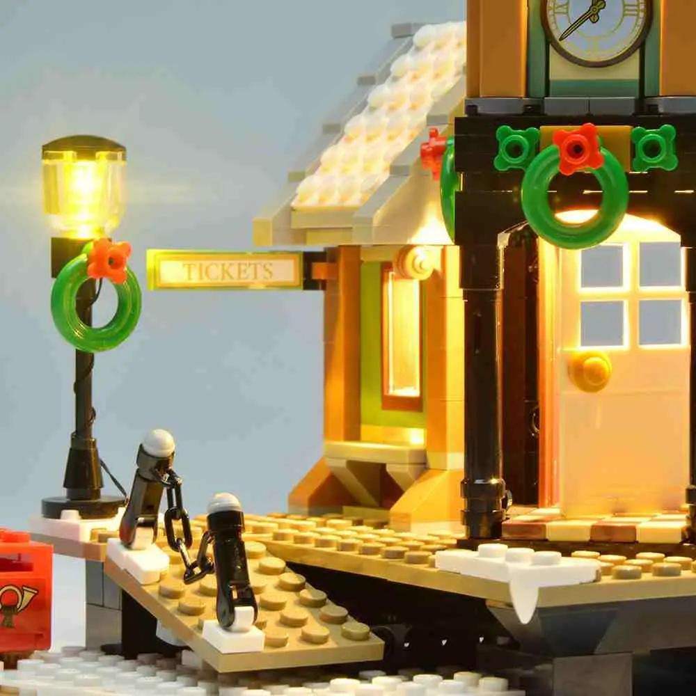 MOC Easy Install LEGO Light Kit For Winter Village Station - ToylandEU