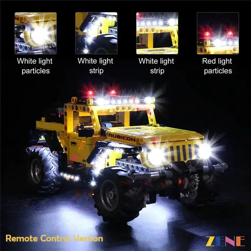 MOC Lego Lighting Kit for Wrangler Jeep 42122 With LEDs - ToylandEU