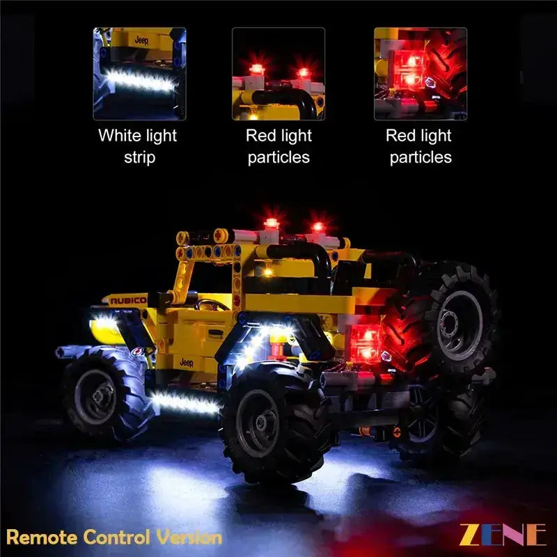 MOC Lego Lighting Kit for Wrangler Jeep 42122 With LEDs - ToylandEU