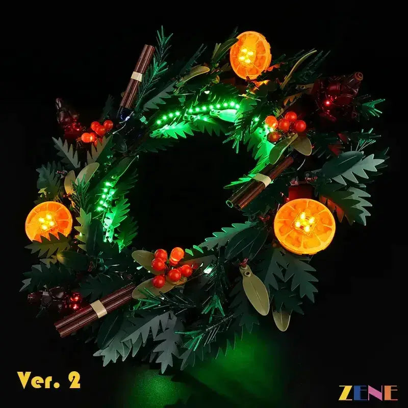 MOC Lego Wreath Light Kit For 10340 Christmas Builds Easy Install - ToylandEU