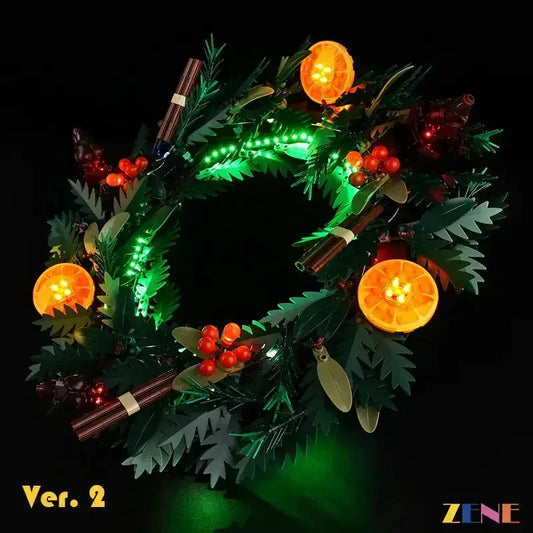 MOC Lego Wreath Light Kit For 10340 Christmas Builds Easy Install - ToylandEU