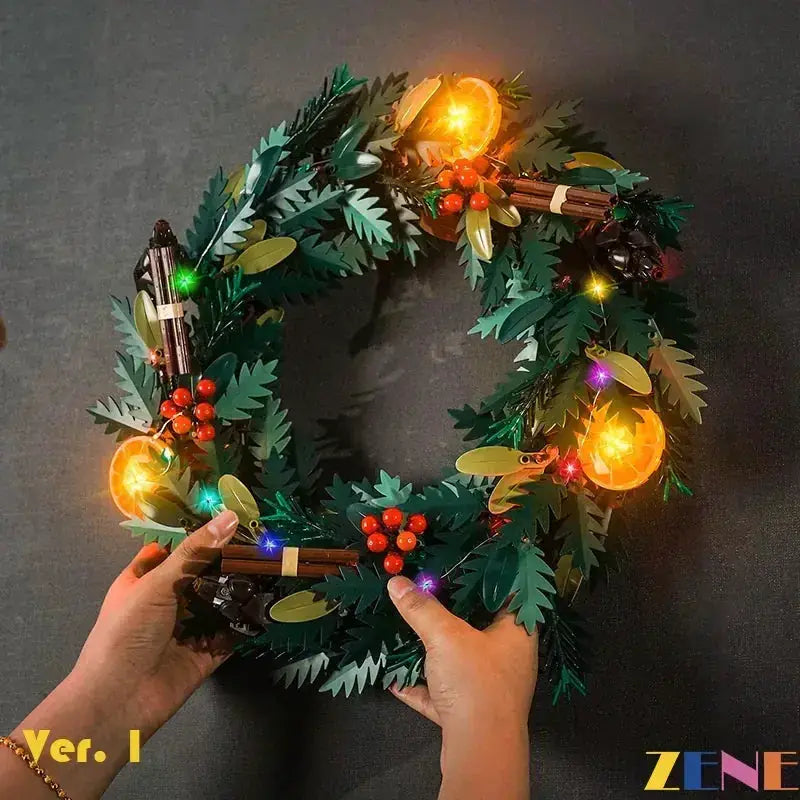 MOC Lego Wreath Light Kit For 10340 Christmas Builds Easy Install - ToylandEU