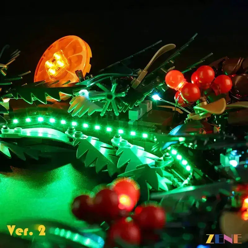 MOC Lego Wreath Light Kit For 10340 Christmas Builds Easy Install - ToylandEU