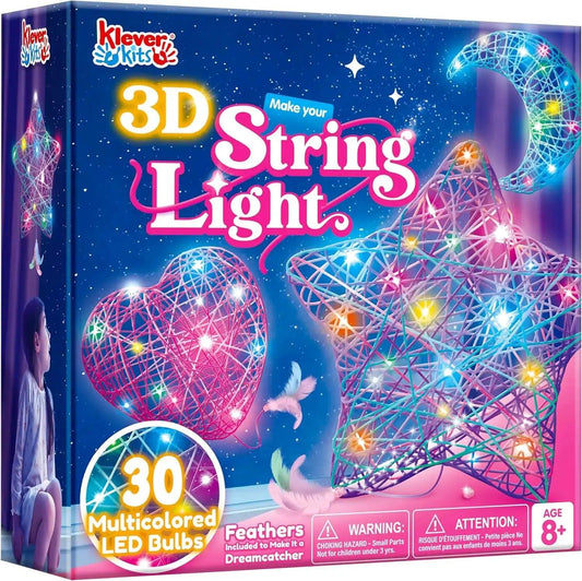  Light Up 3D String Art Kit Multicolor LED Bulbs Joyfy -  ToylandEU™